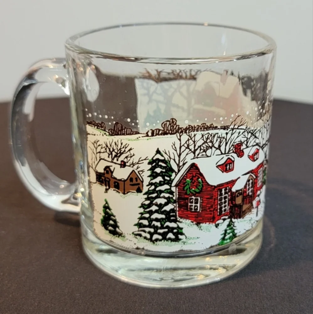 Winter Village‎ mug cup by LIBBEY GLASS COMPANY
